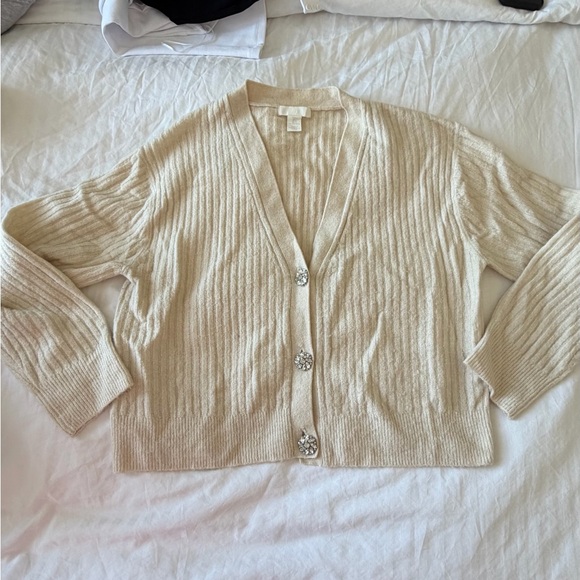 H&M Cream Cardigan with Decorative Buttons - Picture 2 of 4